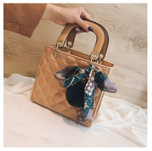 Load image into Gallery viewer, small Ribbon Hair ball Shoulder bag PU Leather