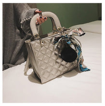 Load image into Gallery viewer, small Ribbon Hair ball Shoulder bag PU Leather