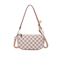 Load image into Gallery viewer, Shoulder Bag Lattice Design Pu Leather High Capacity Crossbody Bag