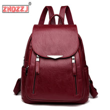 Load image into Gallery viewer, Casual  Leather Backpack
