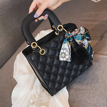 Load image into Gallery viewer, small Ribbon Hair ball Shoulder bag PU Leather
