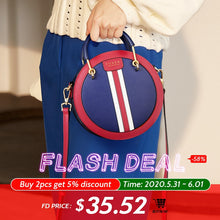 Load image into Gallery viewer, Leather Round Crossbody Bag
